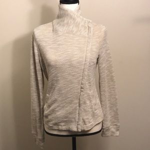 Nordstrom Caslon Beige/Tan Moto Sweater M